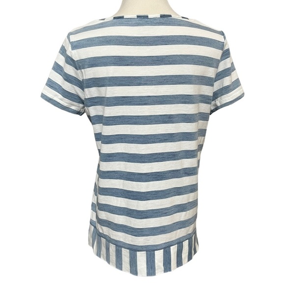 Jane and Delancey Nautical Blue & White Striped Top Size Medium - Picture 2 of 8